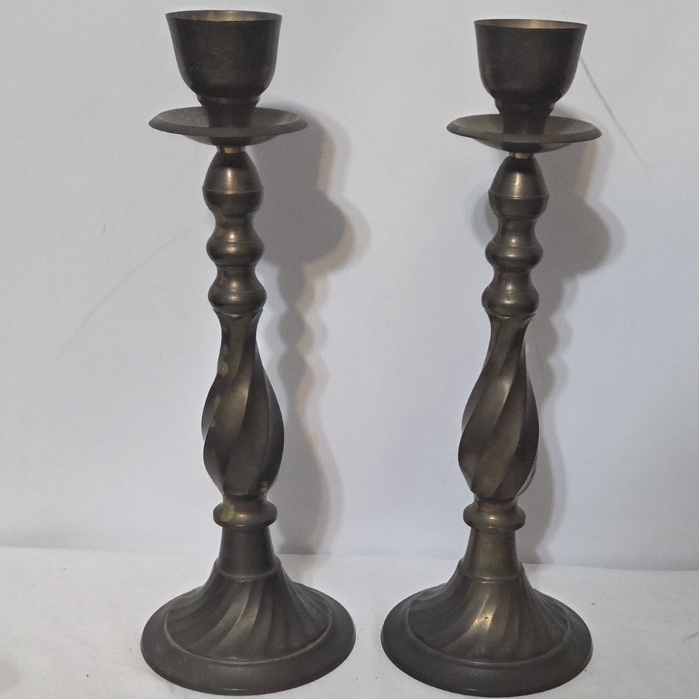 Elegant Bronze Candle Holders